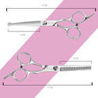 Hair Cutting Scissors Kit for Kids (10pcs Silver)