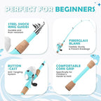 Kids Fishing Pole (Mint Blue)