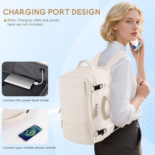 Travel Backpack Airline Approved (Beige / Large)