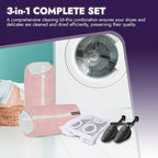 Shoe washing machine bag and dryer kit (Pastel Pink)