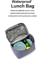 NOL 8L Insulated Lunch Bags for Women Cooler Bag Lightweight Nylon Waterproof Lunch Box For Work (Light Purple / Medium (8 Liters))