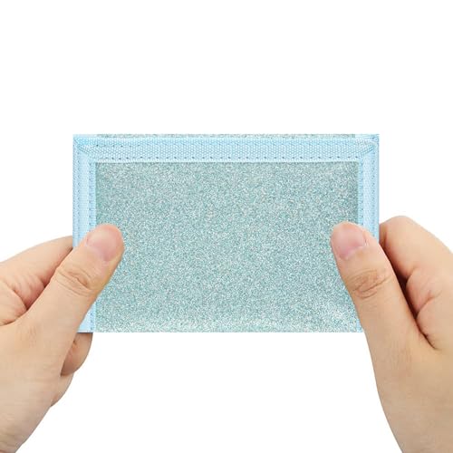 RFID Blocking Canvas Wallet for Men and Women (Blue Bling)