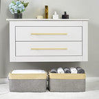 Storage Basket (Gold&Grey / Large - 15.7Lx11.8Wx8.3H)