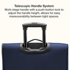 Anzio Softside Expandable Luggage with Spinner Wheels (Navy / 30-Inch Large)