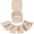 Jewelry Organizers and Storage with Clear 6 Velvet Bags (6PCS-White)