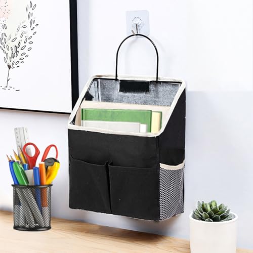 2pcs Wall Hanging Storage Bag (Black)