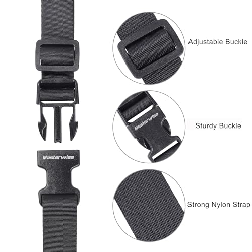Buckle Straps with Clips (Black / 6’x1")