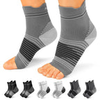 6 Pairs Compression Socks with Arch Support for Plantar Fasciitis (2 Black+2 Gray+2 White(6 Pairs) / Medium (6 Pair))