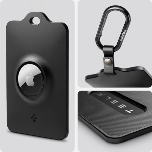 Air Fit Key Card Holder Designed for Tesla with AirTag Slot (Carbon - AirTag Slot)