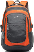 Backpack Bookbag for College Sturdy Travel Business Hiking Fit Laptop Up to 15.6 Inch Multi Compartment Gifts for Men Women Night Light Reflective (15.6 Inch / Orange)