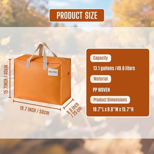 Heavy Duty Moving Bags (Autumn Orange / 13 Gallon-4 Pack)