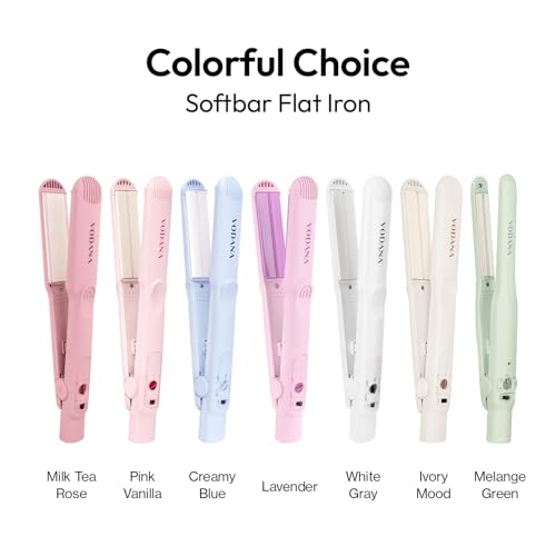 Professional Ceramic Hair Straightener 1 inch (1 inch / Creamy Blue)