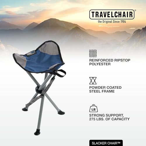 Slacker Tripod Chair for Camping (Blue / Original Slacker)