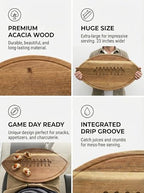 Giant American Football Charcuterie Board (Giant - 23.5x14 Inches)