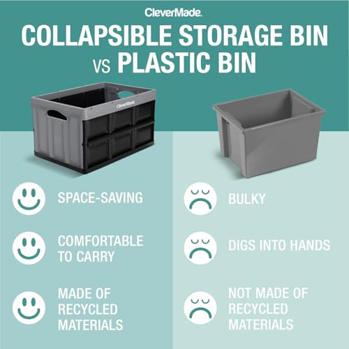 Collapsible Storage Bins (Obsidian / 62l - 3 Pack)