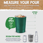 16 oz. Durable & Reusable Party Cups (Green / 12 Count)