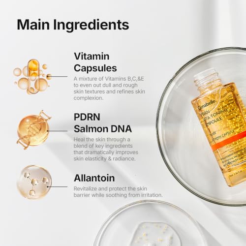 PDRN Vitamin C Serum Toning Ampoule JUMBO SIZE (2.36 Fl Oz (Pack of 1))