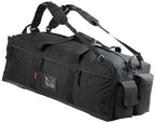 Large Military Duffle Bag Tactical Gear Load Out Bag Deployment Cargo Bag Travel Sports Equipment Duffel Luggage Bag with Backpack Straps 90L (BLACK)