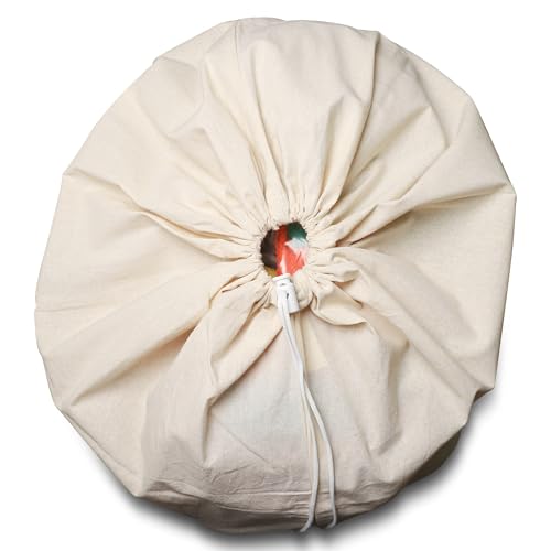 100% Cotton Laundry Bag with Drawstring Closure (Pack of 2)