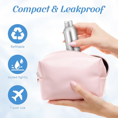 3 Sets Aluminum Travel Bottles 100ml Empty Aluminum Bottle with Screw Lids for Lotion Shampoo Essential Oil Perfume Aromatherapy (3.4 Ounces)