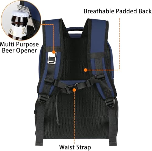 Cooler Backpack Insulated Waterproof (Blue / 40 Cans)