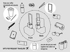 Luggage Travel Cup Holder Free Hand Drink Carrier (No Hook & Loop: Red)