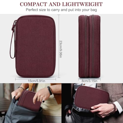 Electronic Organizer (9.1 x 5.9 x 3.15 inches / Wine Red)
