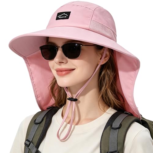 Outdoor Sun Hat for Men Women (1pack-pink)