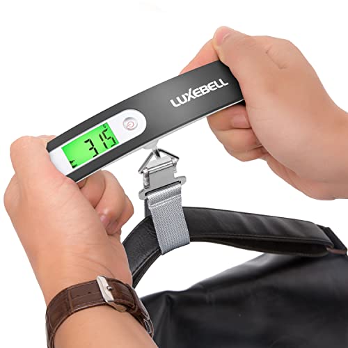 Digital Luggage Scale Vacation Travel Essentials Accessories Gifts for Traveler Portable Suitcase Handheld Weight Scale 110 lbs Hanging Baggage Travel Must Haves (Grey)