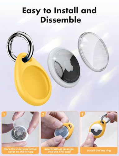 Holder for Apple AirTag (Blue&Rose Pink&Yellow &Red)