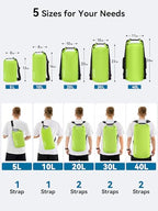 Waterproof Dry Bag Backpack with Emergency Whistle (30L / Lemon Green)