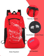 Foldable 20l Backpack For Travel Lightweight Hiking Packable Daypack for Men Travel Camping Outdoor Bag Women (Red)