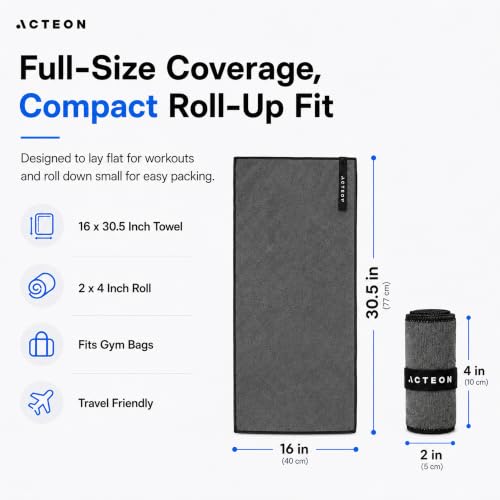Microfiber Quick Dry Gym Towel 5 Pack (Pack of 5 / Dark Grey)