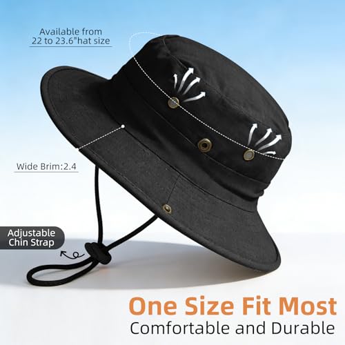 Sun Hats for Men Women Safari Hat Foldable Fishing Hat UPF 50+ Bucket Hat (1pack-green2)