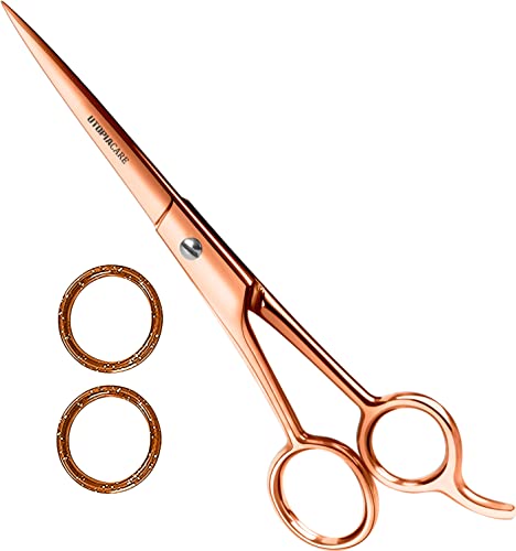 Hair Cutting and Hairdressing Scissors 6.5 Inch (6.5 Inch (Pack of 1) / Rose Gold)
