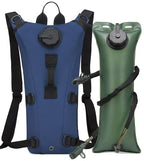 Tactical Water Hydration Pack Military 3L Water Bladder Carrier Backpack Leakproof for Running Jogging Cycling Hiking (Navy Blue)