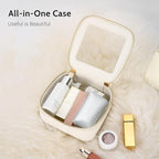 Clear Makeup Bag Small (Off-White / Mini Chic)