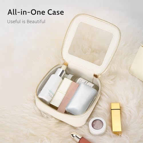 Clear Makeup Bag Small (Off-White / Mini Chic)