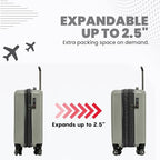 Rails 25 Inch Expandable Hardside Checked Suitcase with 360° Spinner Wheels (Moss Gray / Medium Checked)