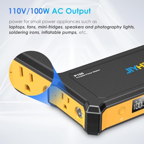 Portable Power Bank with AC Outlet (P100 Yellow)