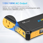 Portable Power Bank with AC Outlet (P100 Yellow)