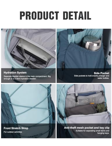 25L Hiking Backpack (Navy Blue-25l / 25L)