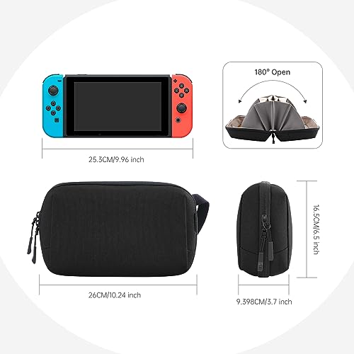 Electronic Organizer Travel Case Bag for Cables (Black / Plus)