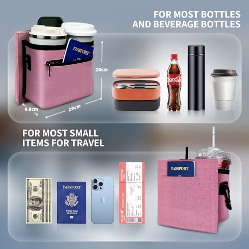 Travel Luggage Cup Holder (Pink)
