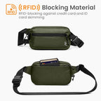 1.5L Sling Bag with RFID Blocking Crossbody Chest Pack for Men Women (Green / 1.5L)