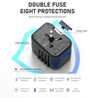 Universal Travel Adapter (Black Grey)