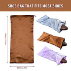 4 Pack Shoe Bags for Travel Satin Fabric Shoe Bag with Drawstring for Men Women Travel Protecting Storing Shoes (Grey)