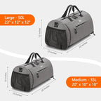 Gym Bag for Women & Men (Textured Grey / Large - 23 x 12 x 12″)