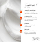 Brightening Vitamin C Body Cream Lotion + Vitamin C & Caffeine Eye Cream Face Moisturizer Skin Care Set For Women (Vitamin C Eye Cream + Body Cream Set / 2 Piece Set)