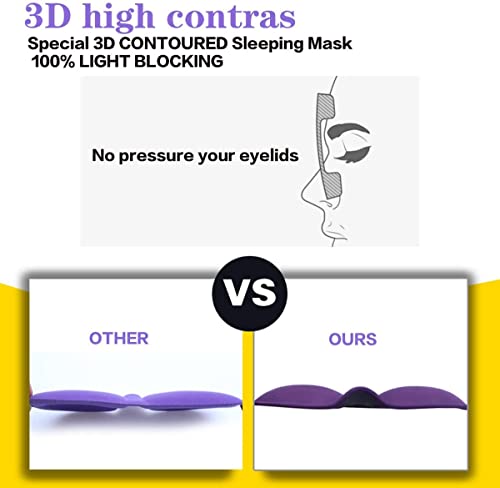 3D Eye mask for Sleeping (Black+red)